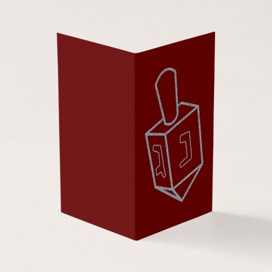 Dreidel Hanukkah Glitter Cards 25 Pack Kaart (Buitenkant)