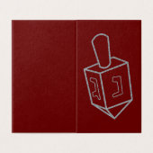 Dreidel Hanukkah Glitter Cards 25 Pack Kaart (Buitenkant ongevouwen)