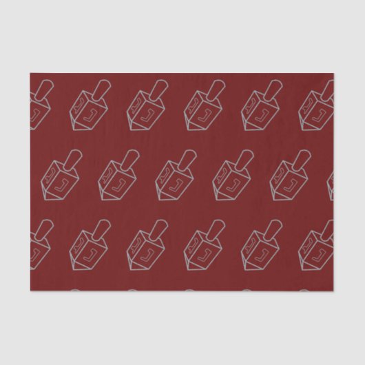 Dreidel Hanukkah Glitter Tissuepapier (Voorkant)