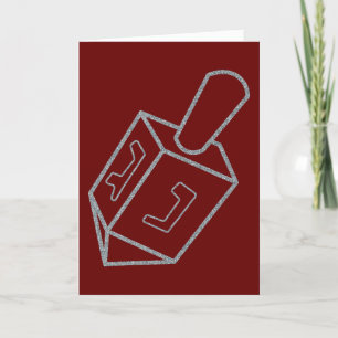 Dreidel Hanukkah Glitter Wenskaart Bedankkaart