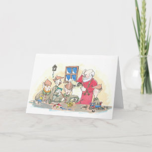 Dreidel in Santa's Workshop Feestdagen Kaart