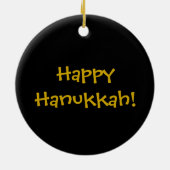 Dreidel Instructions Happy Hanukkah - Gold Glitter Keramisch Ornament (Achterkant)