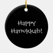 Dreidel Instructions Happy Hanukkah Silver Glitter Keramisch Ornament (Achterkant)