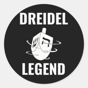Dreidel Legende Joodse Gelukkige Chanoeka Menorah Ronde Sticker