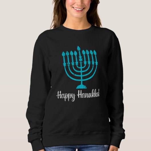 Dreidel Menorah  Chanukah Happy Hanukkah Trui (Voorkant)