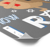 Dreidel Menorah Funny Hanukkah Gift Dit is hoe ik Poster (Hoek)