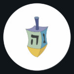 Dreidel Ronde Sticker<br><div class="desc">Maak je klaar om te spelen met je droom tijdens de feestdagen. Dit zal een perfect cadeau zijn!</div>