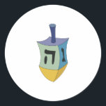Dreidel Ronde Sticker<br><div class="desc">Maak je klaar om te spelen met je droom tijdens de feestdagen. Dit zal een perfect cadeau zijn!</div>