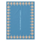 Dreidel Rustic Oak Blauw Joodse feestdag Chanoeka Tafelkleed (Voorkant)