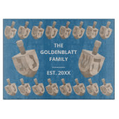 Dreidel Rustic Oak Hanukkah Gepersonaliseerde Chal Snijplank (Voorkant)