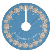 Dreidel Rustic Oak Hanukkah Pattern Chrismukkah Kerstboom Rok (Voorkant)