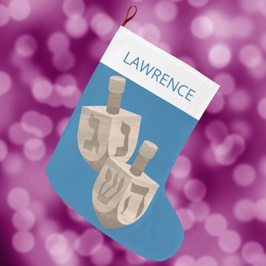 Dreidel rustieke eiken Chanoeka voor kinderen Chri Grote Kerstsok