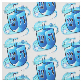 Dreidel Spinning met Snowflakes Stof