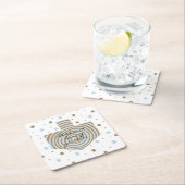 Dreidel Swirls of Blue and Browns Kartonnen Onderzetters (Insitu)