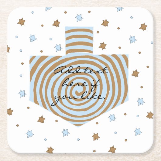 Dreidel Swirls of Blue and Browns Kartonnen Onderzetters (Voorkant)