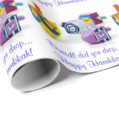 Dreidel 'Til you Drop Wrapping Paper for Hanukkah! Cadeaupapier (Rol Hoek)