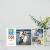 Dreidel Tree 3 Feestdagenkaart (Staand voorkant)