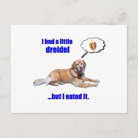DreidelDog Briefkaart (Voorkant)