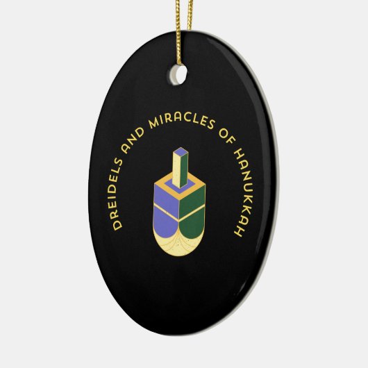 DREIDELS AND MIRACLES OF HANUKKAH KERAMISCH ORNAMENT (Links)