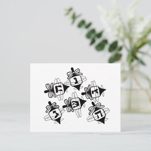 Dreidels Briefkaart (Staand voorkant)