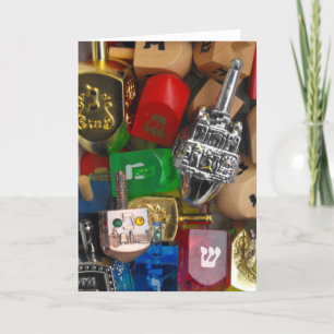 Dreidels Feestdagen Kaart
