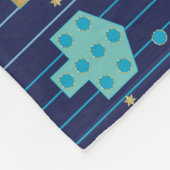 Dreidels in Blue Hanukkah Fleece Blanket (Hoek)