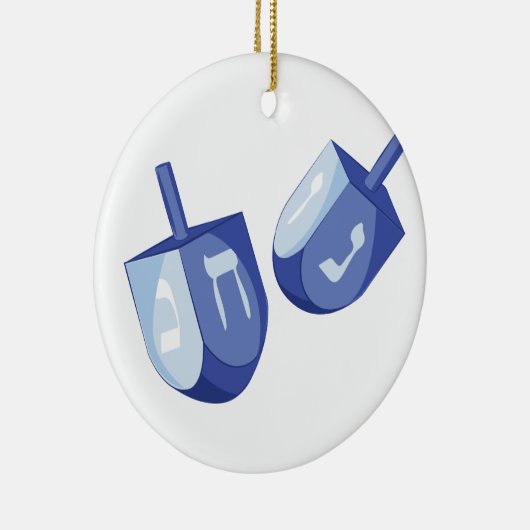 Dreidels Keramisch Ornament (Rechts)