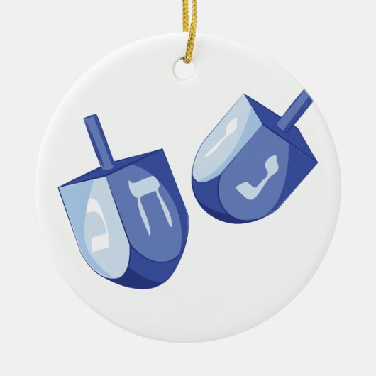 Dreidels Keramisch Ornament (Voorkant)