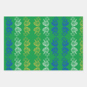 Dreidels + Stars Verpakkende papierbladen Inpakpapier Vel (Voorkant 3)