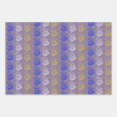 Dreidels + Stars Verpakkende papierbladen Inpakpapier Vel (Voorkant 2)