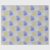 Dreidels + Stars Wrapping Paper Cadeaupapier (Vlak)