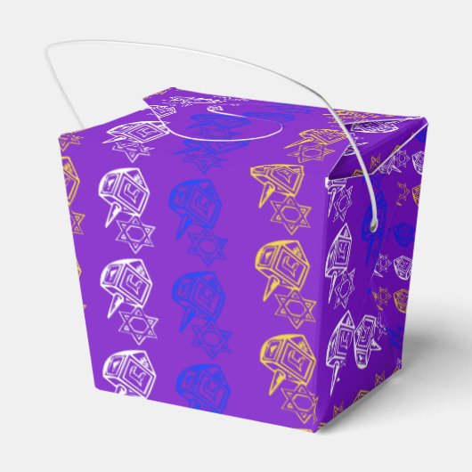 Dreidels + sterren bedankdoosjes (Achterkant)