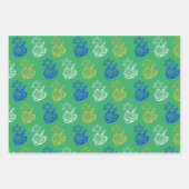 Dreidels + sterren inpakpapier vel (Voorkant 3)