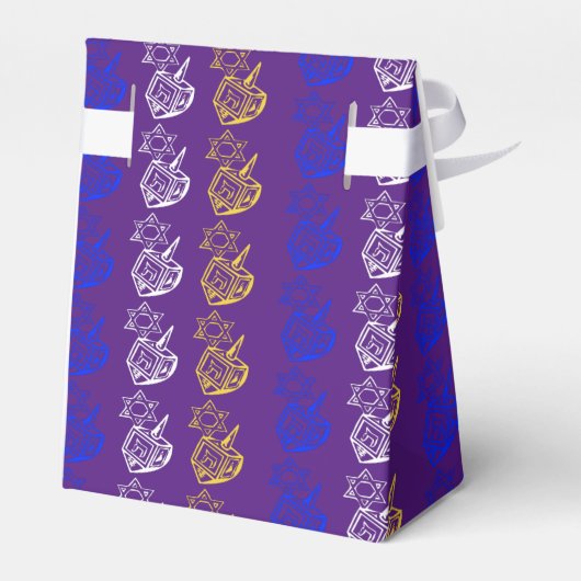 Dreidels + sterren voor een doos bedankdoosjes (Achterkant)