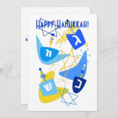 Dreidels White uit de middeleeuwen Feestdagenkaart (Voorkant / Achterkant)