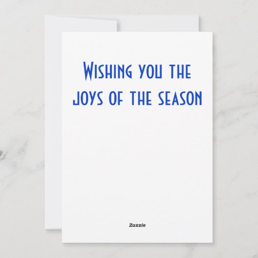 Dreidels White uit de middeleeuwen Feestdagenkaart (Achterkant)