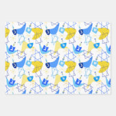 Dreidels White uit de middeleeuwen Inpakpapier Vel (Voorkant 2)