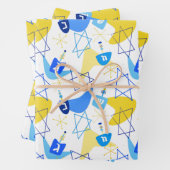 Dreidels White uit de middeleeuwen Inpakpapier Vel (In situ)