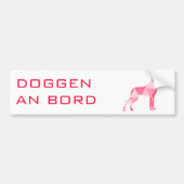 Dreiecks Dogge Bumpersticker (Voorkant)