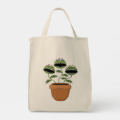 Dreigend Plant Monster Levend Carnivoor Tote Bag (Achterkant)