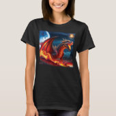 Dreigend Red Dragon T-shirt (Voorkant)