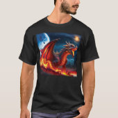 Dreigend Red Dragon T-shirt (Voorkant)