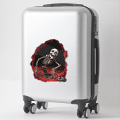 dreigend skelet sticker (Koffer)