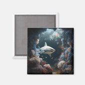 Dreigende 3D-haai Magneet (Voorkant / Achterkant)