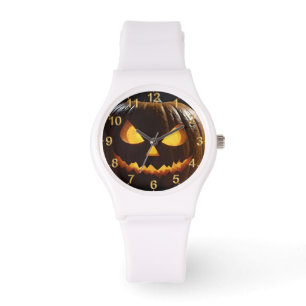 Dreigende Halloween pompoen, Horloge