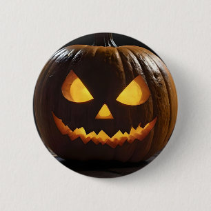 Dreigende Halloween pompoen, Ronde Button 5,7 Cm