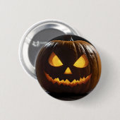 Dreigende Halloween pompoen, Ronde Button 5,7 Cm (Voorkant /achterkant)
