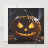 Dreigende Halloween pompoen, Save The Date (Achterkant)