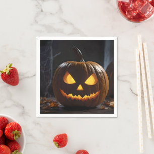 Dreigende Halloween pompoen, Servet