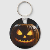 Dreigende Halloween pompoen, Sleutelhanger (Voorkant)